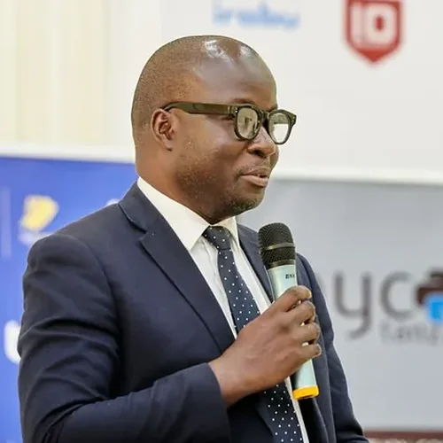 Dr. Moses Mwasaga, keynote speaker at PyCon Tanzania 2022